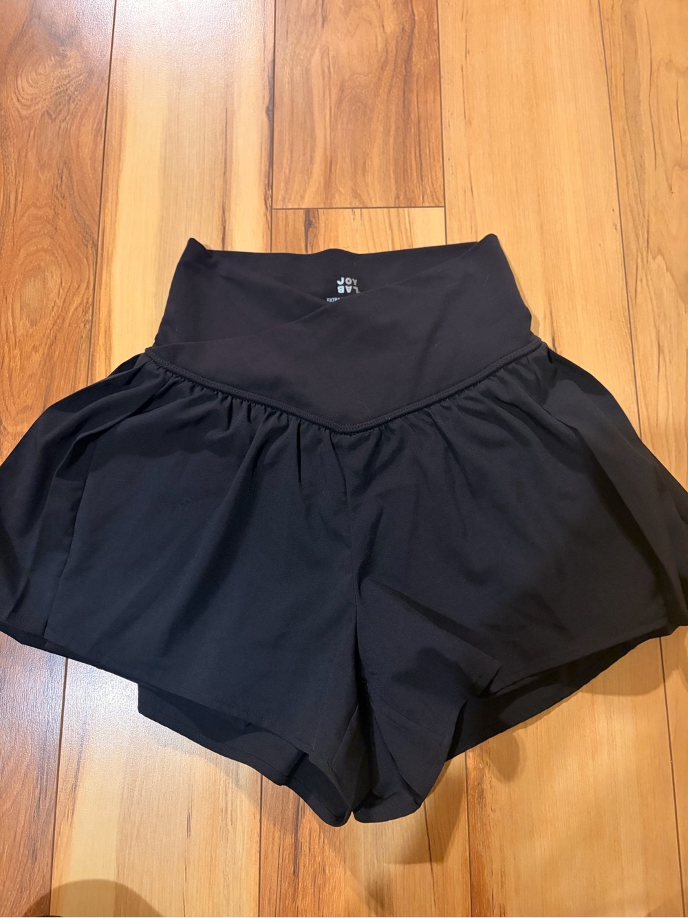 JoyLab Black High-Waist Flared Athletic Shorts